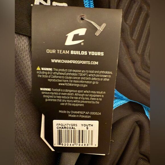 Champro youth Bull Rush 7-Pad Girdle, NWT - Picture 6 of 8